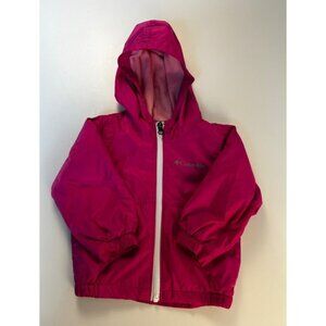 Columbia Fleece Lined Rain Jacket 6-12 Months Pink Hooded Lightweight